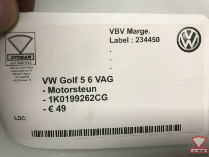 vw golf 5 6 vag motorsteun motor steun 1k0199262cg, Gebruikt, Volkswagen, Volkswagen AG, Berliner Ring 2
38440  Wolfsburg, DE