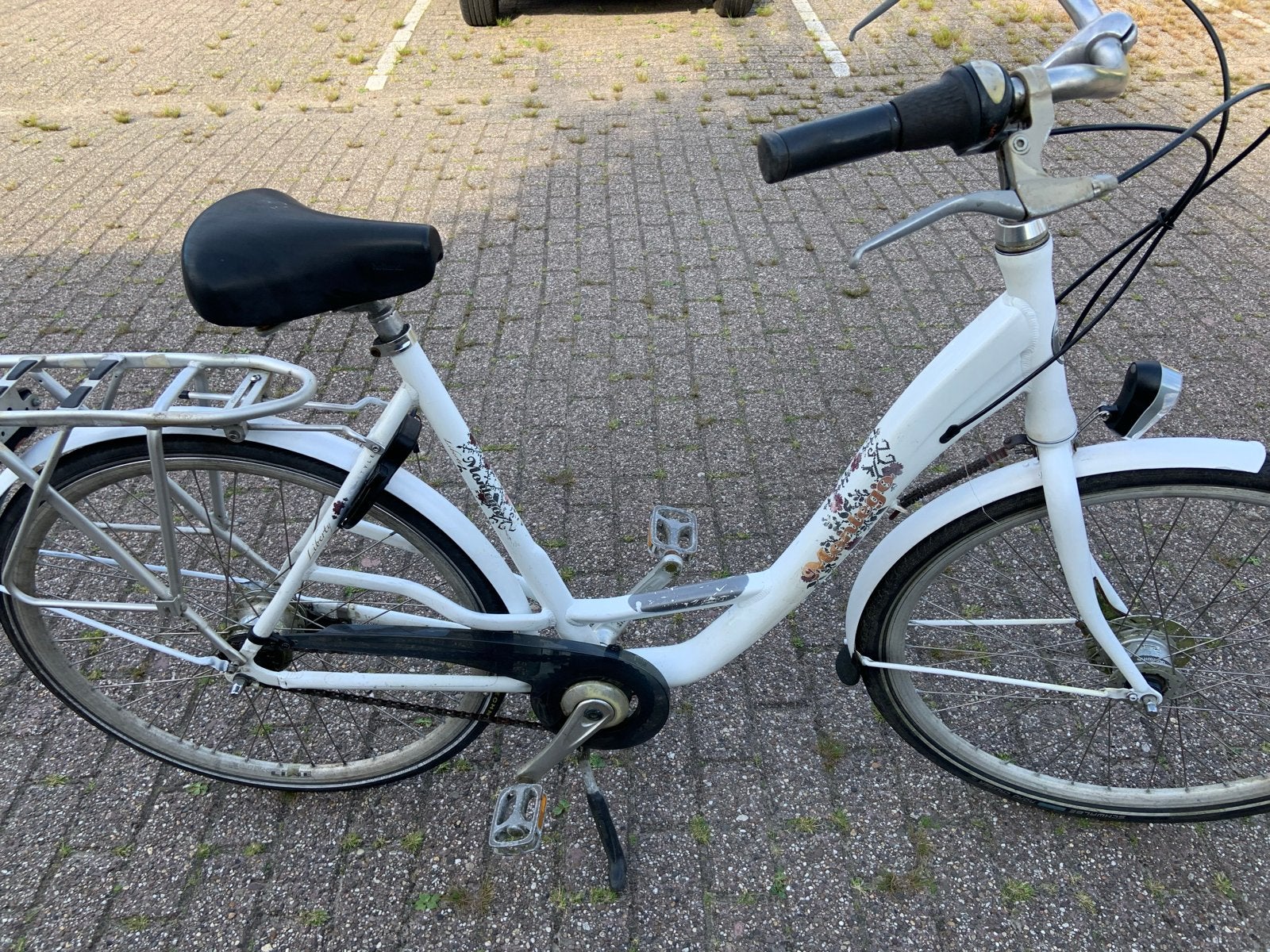 Damesfiets met lage instap en bagagedrager, Fietsen en Brommers, Fietsen | Dames | Damesfietsen, Overige merken, Terugtraprem