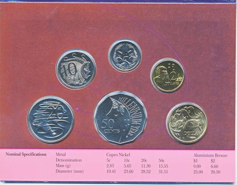 Australië 2000 Milennium UNC set, Ophalen of Verzenden, Setje