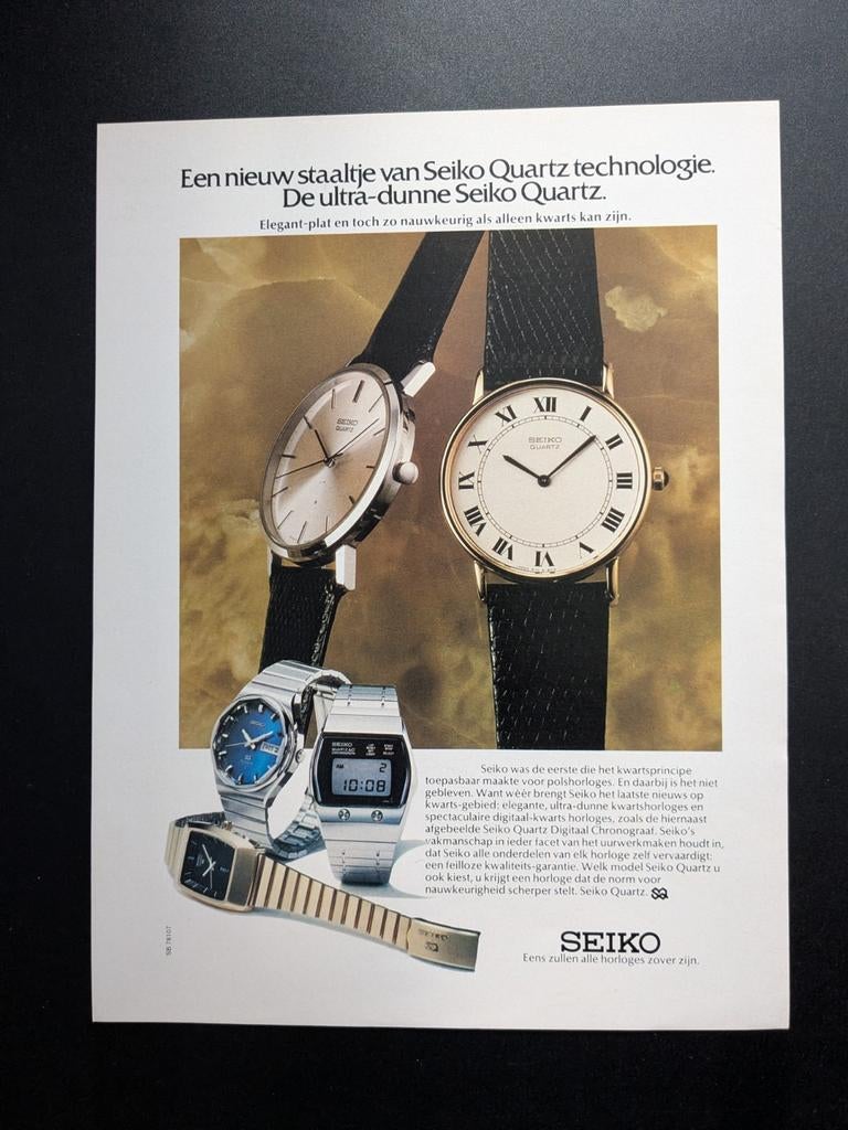 Oude reclame / Advertentie SEIKO Quartz horloges, Ophalen of Verzenden, Gelezen, Ford