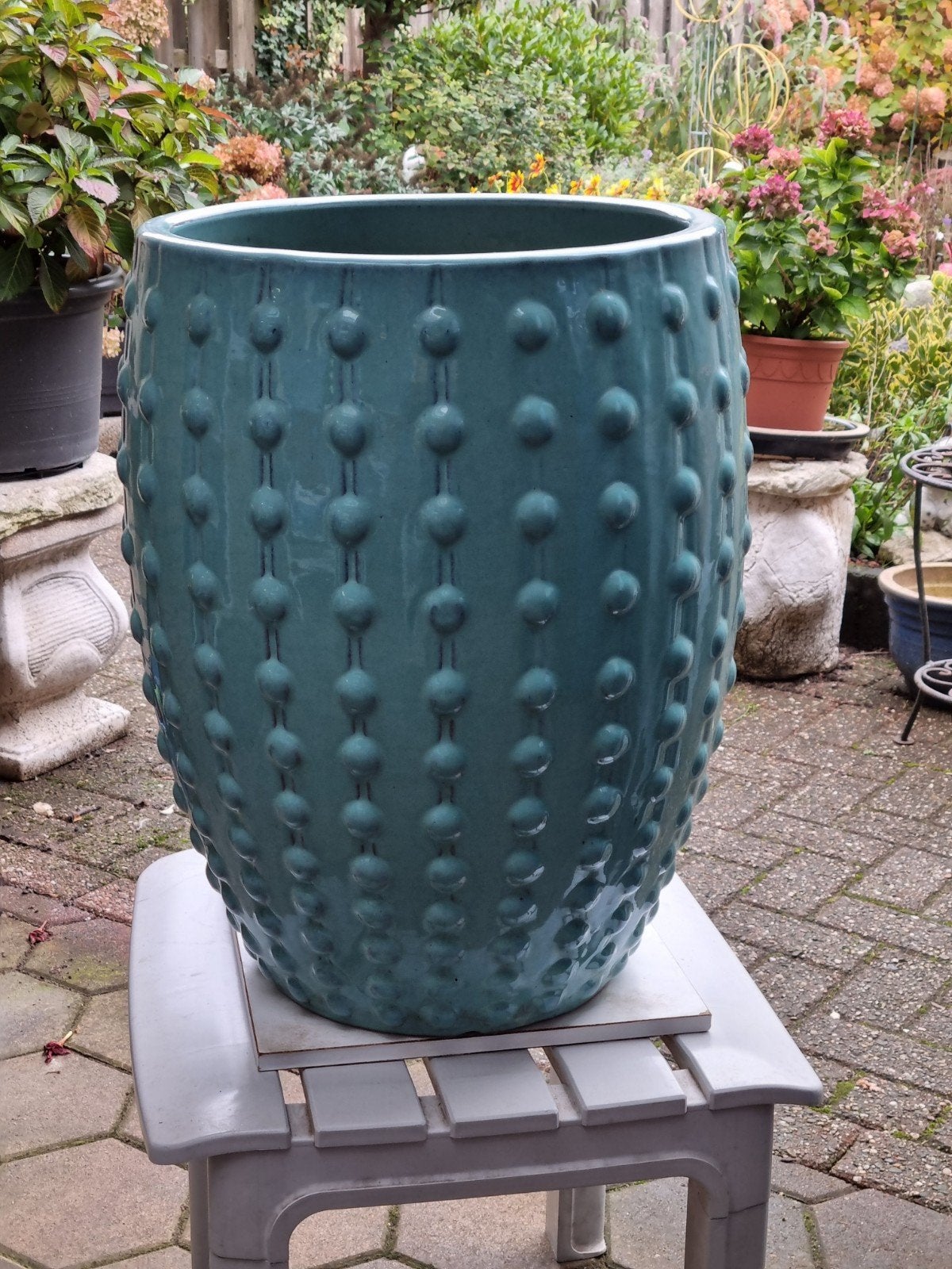 PLANTENBAK  55 CM   (model als LAOS EMPEROR), Ophalen, Steen, Rond, Zo goed als nieuw