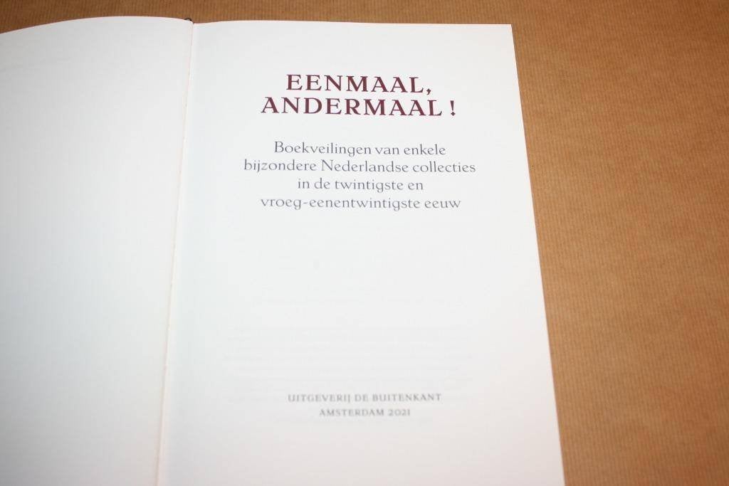 Eenmaal andermaal! - Boekveilingen bijzondere collecties, Ophalen of Verzenden, Gelezen