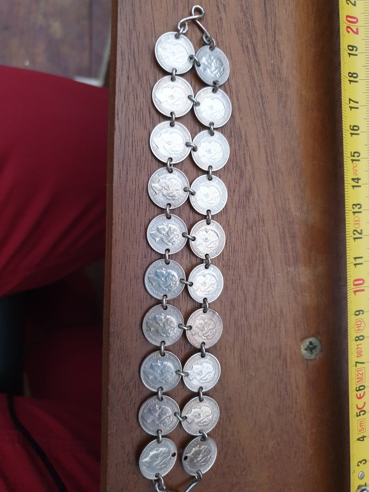 leuk Armbandje gemaakt van 20 Wilhelmina 10 cent, zilver(Z1), Ophalen of Verzenden, Zilver, Zilver