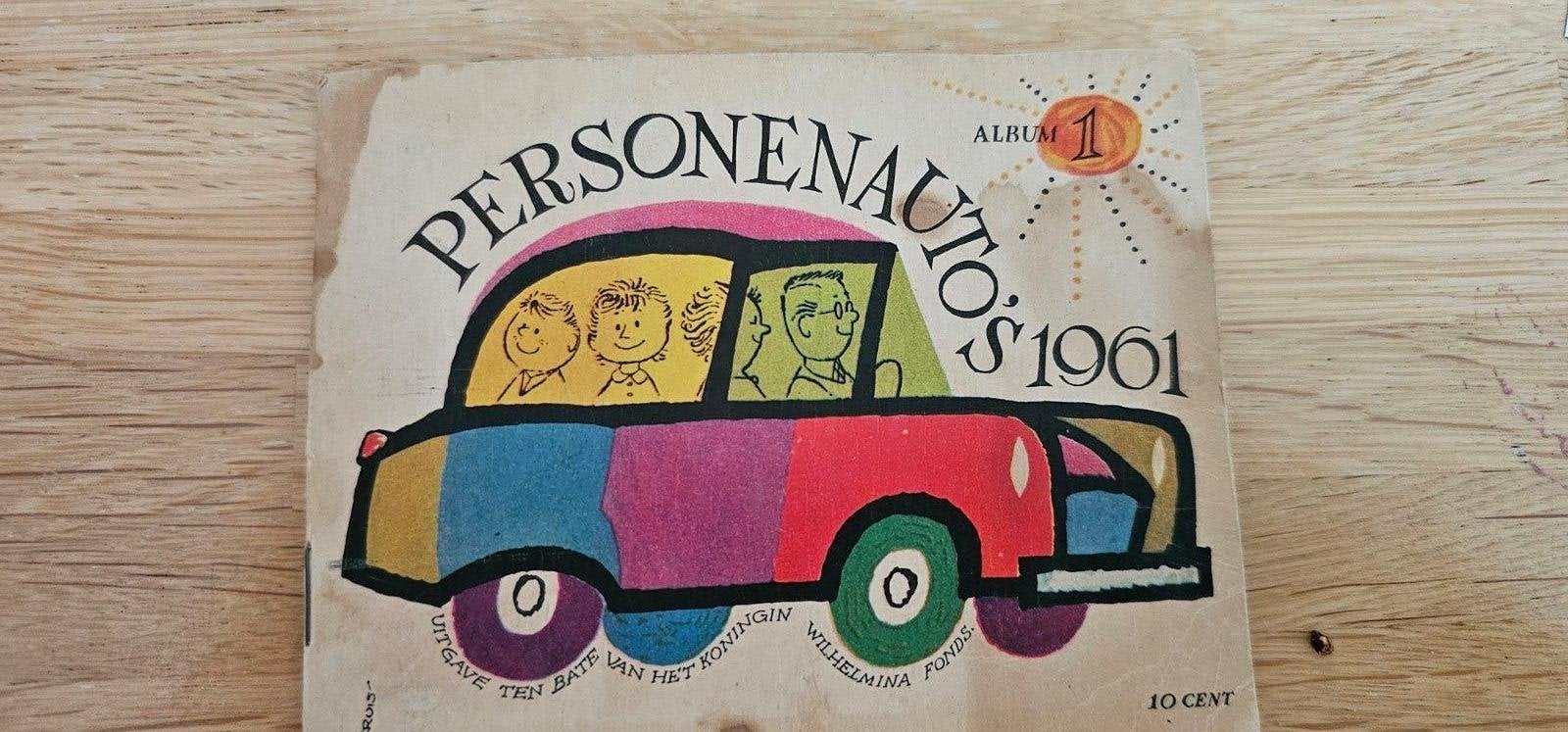 Shell Plaatjes Album Pers. auto's 1961 Koningin Wilhelmina, Ophalen of Verzenden, Gebruikt, Auto's