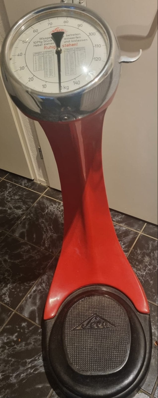 Vintage Seca Personenweegschaal met Sleutel - Duits Merk, Ophalen, Gebruikt, Analoog, 100 kg of meer