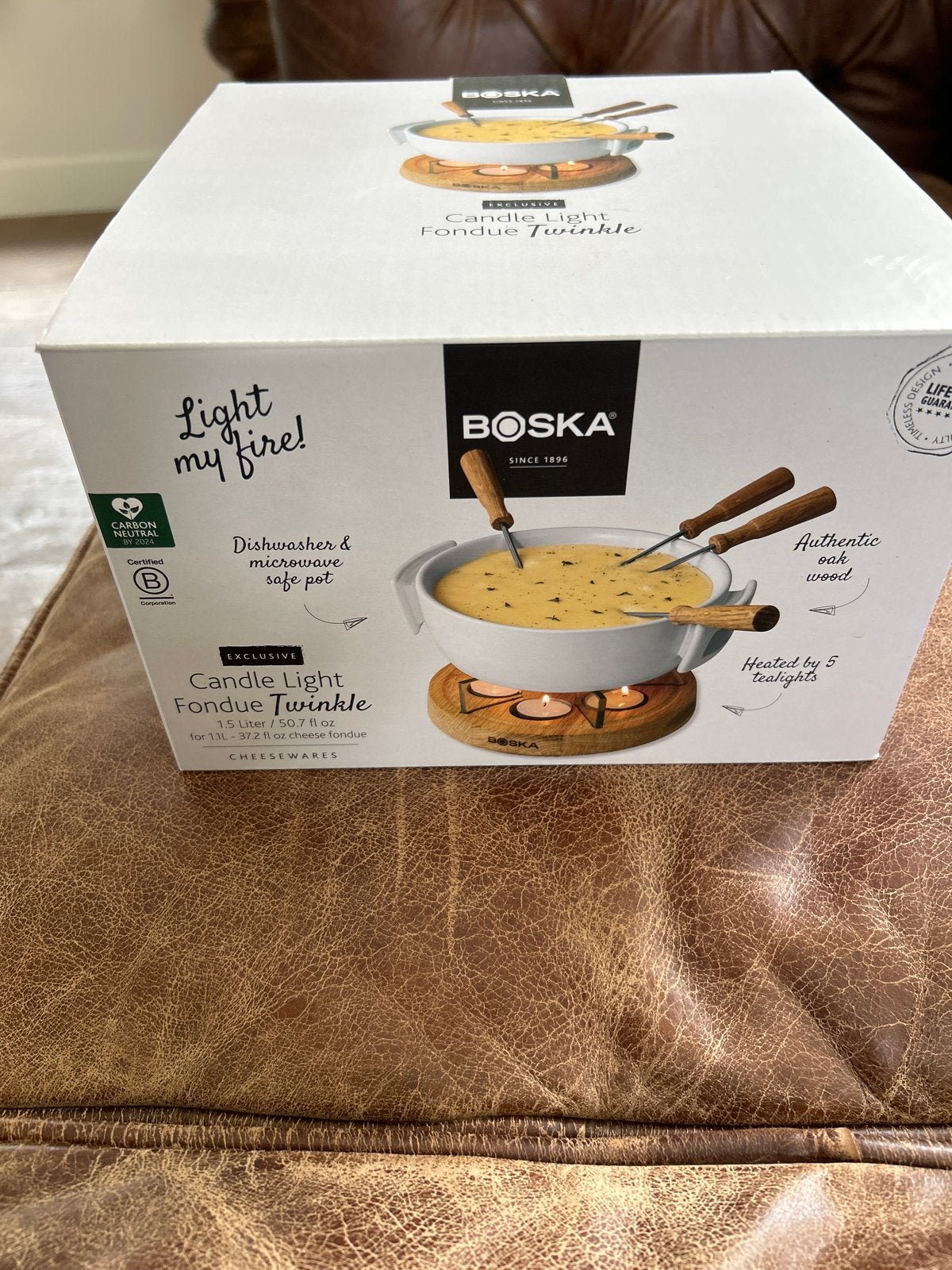 Boska Candle Light Fondue Twinkle - Kaasfondue, Overige typen, Nieuw, Ophalen of Verzenden, Steen/keramiek