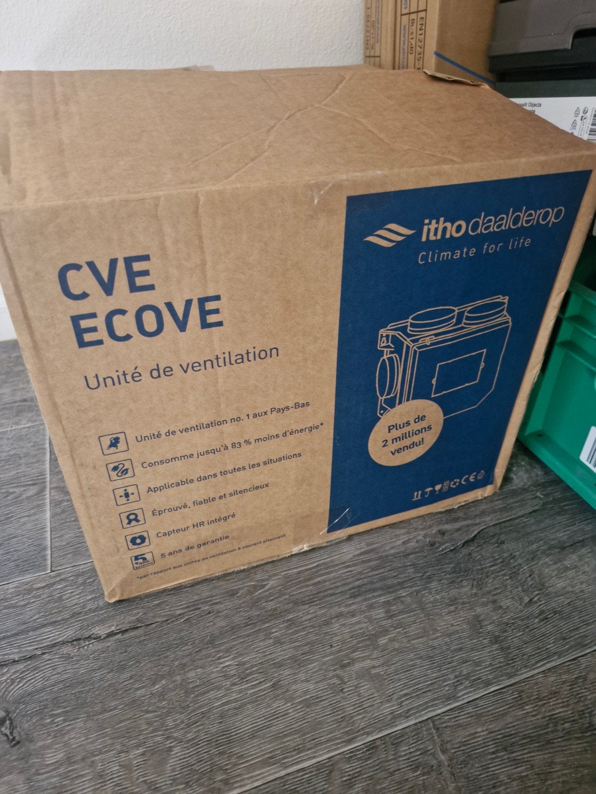 Itho Daalderop CVE ECOVE Ventilatie-unit, Ophalen