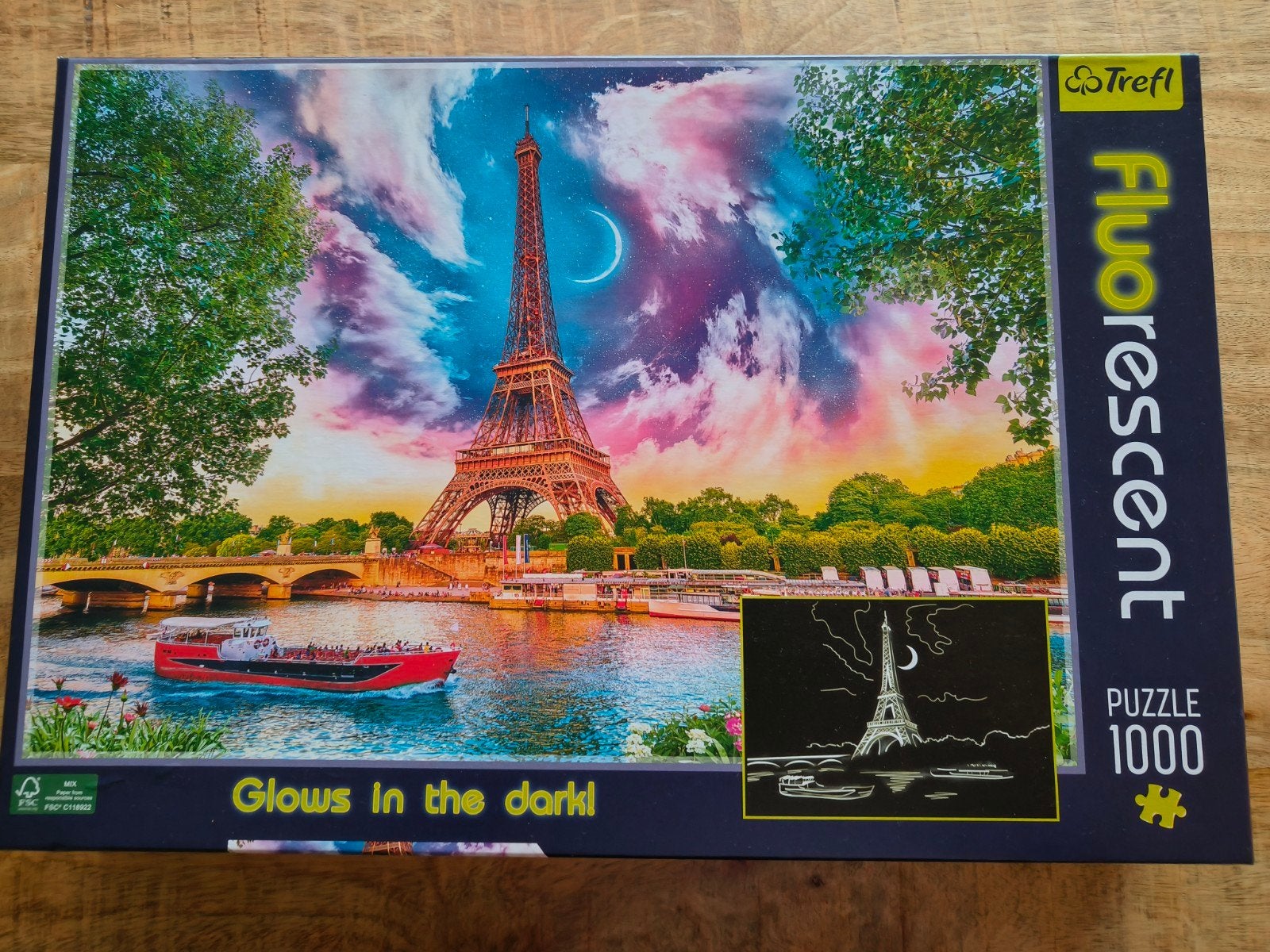 glow in the dark puzzel. 1000 stukjes, Ophalen, 500 t/m 1500 stukjes, Zo goed als nieuw, Legpuzzel