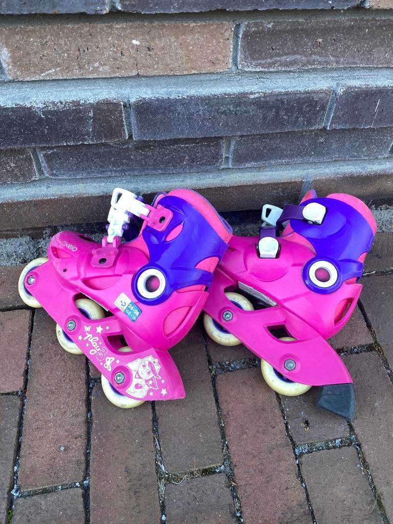 Meisje rolschaatsen maat 26-28, Kinderen en Baby's, Speelgoed | Buiten | Rolschaatsen, Ophalen, Gebruikt