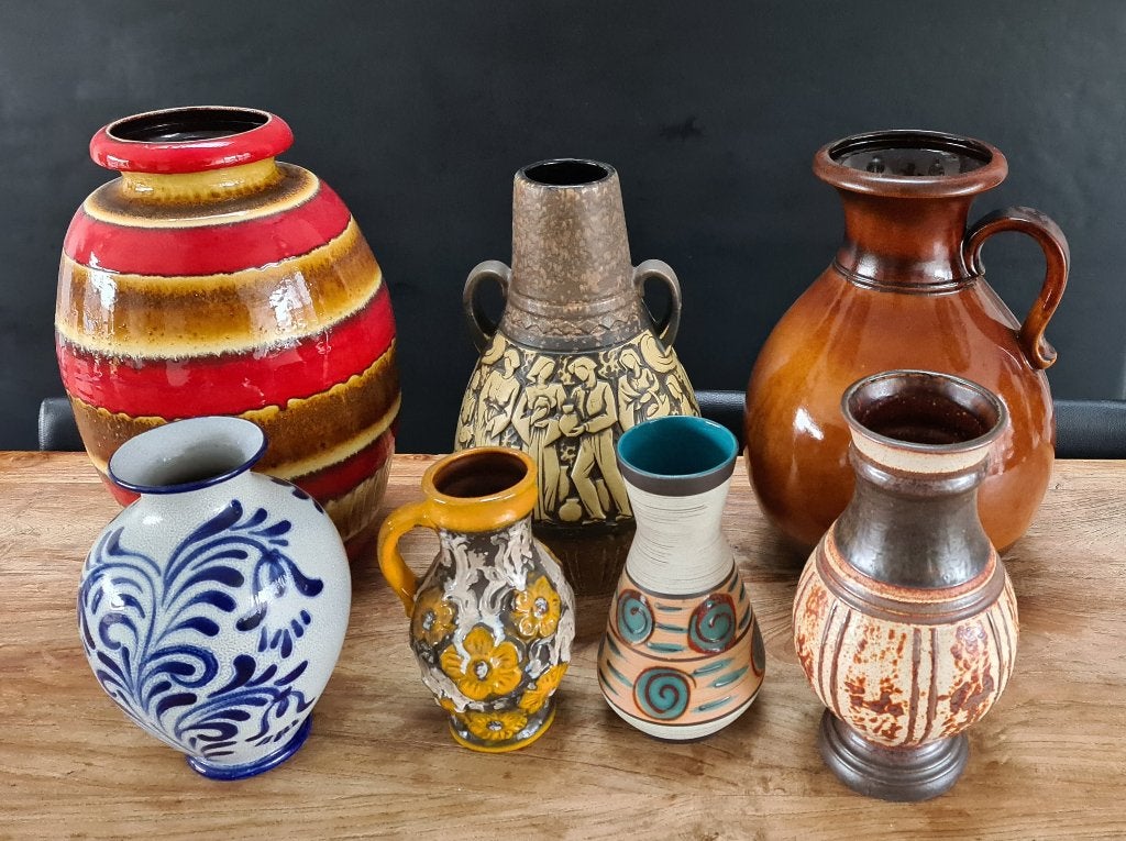 West Germany vaas grote vintage design kunst-keramiek vazen, Ophalen of Verzenden