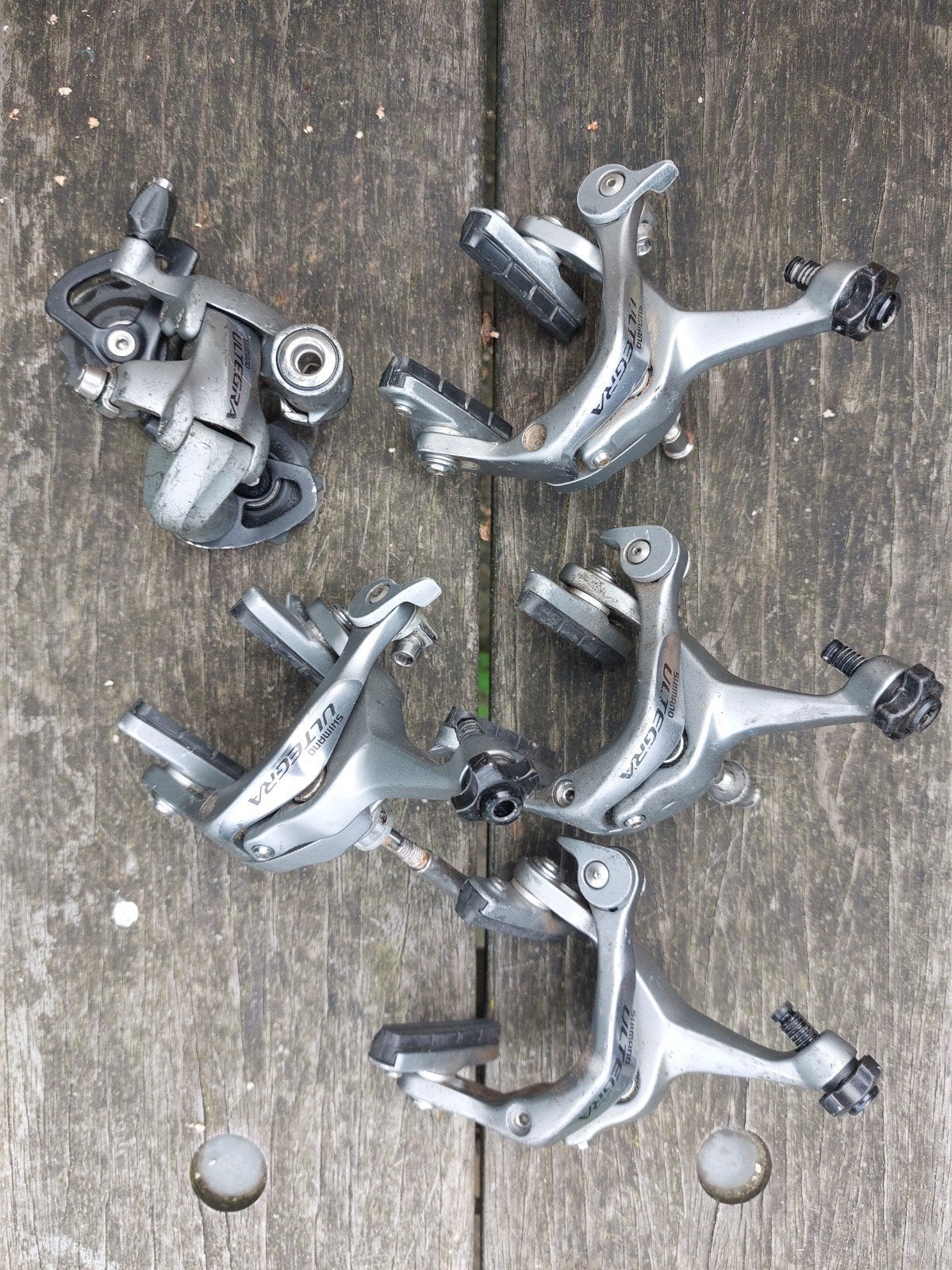 Shimano Ultegra 10sp 6700 onderdelen remmen derailleur, Fietsen en Brommers, Remmen, Ophalen of Verzenden, Zo goed als nieuw, Aluminium