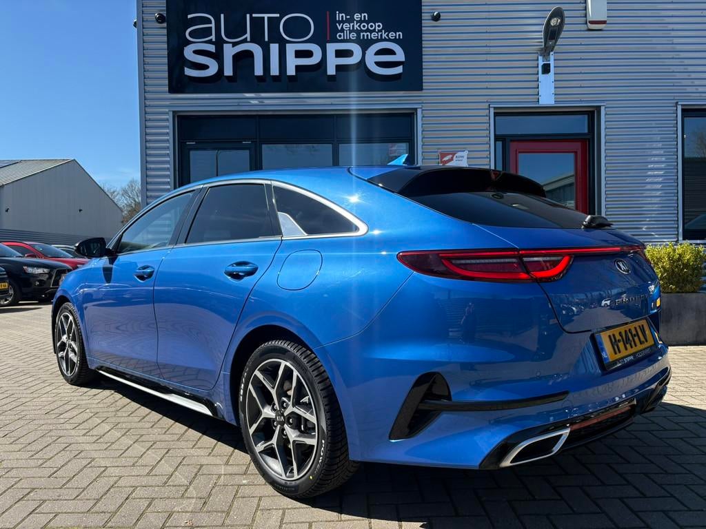 Kia ProCeed 1.0 T-GDI GT-Line -CLIMA-CRUISE-STOEL + STUURWIE, Auto's, Kia, Voorwielaandrijving, Gebruikt, Blauw, Leder en Stof