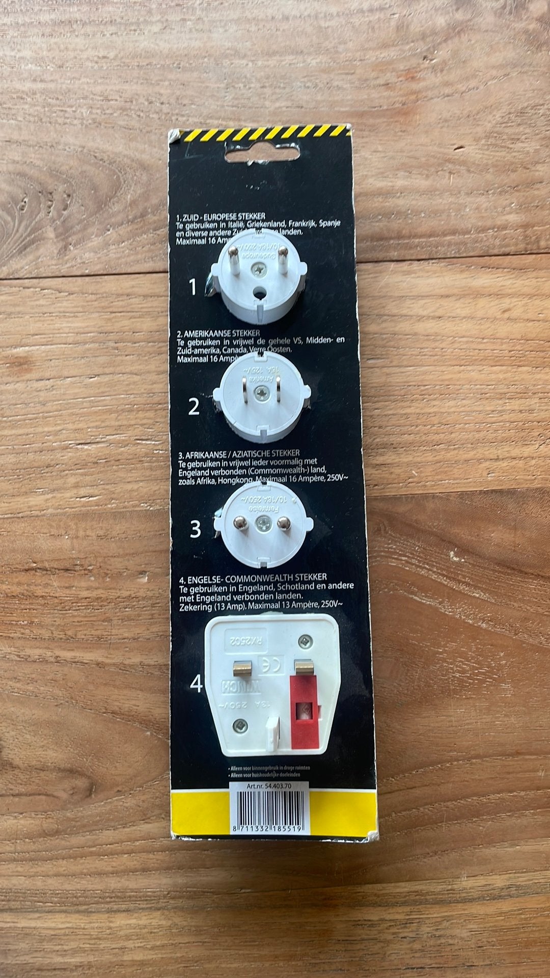 Reis stekker set, Doe-het-zelf en Verbouw, Elektra en Kabels, Ophalen, Zo goed als nieuw, Stekker