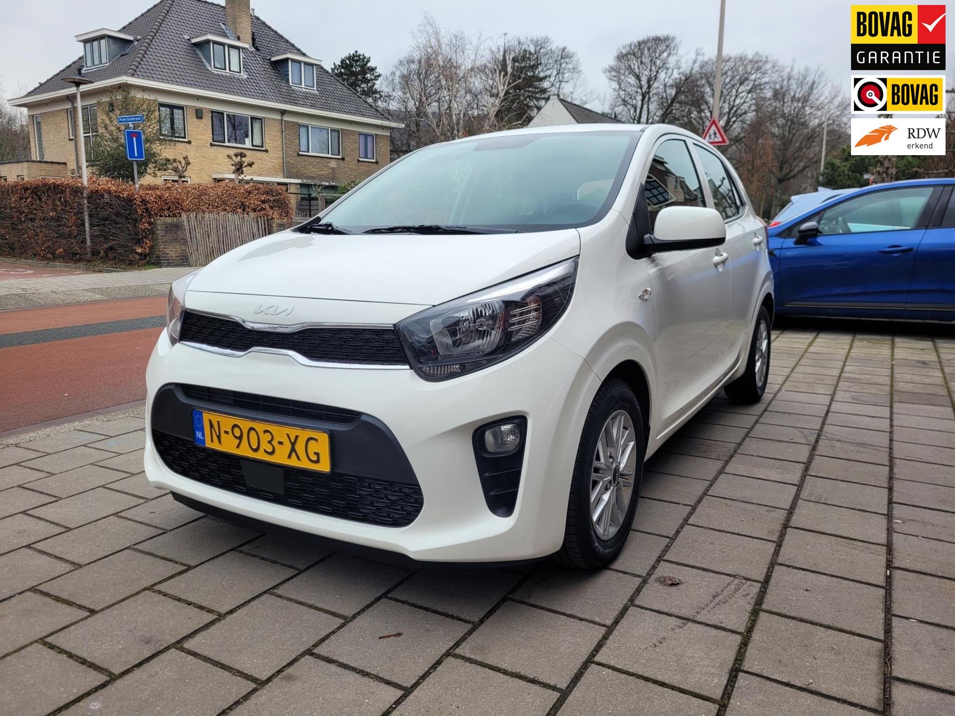 Kia Picanto 1.0 DPi DynamicLine, Auto's, Gebruikt, 31 €/maand, 4 stoelen, Wit