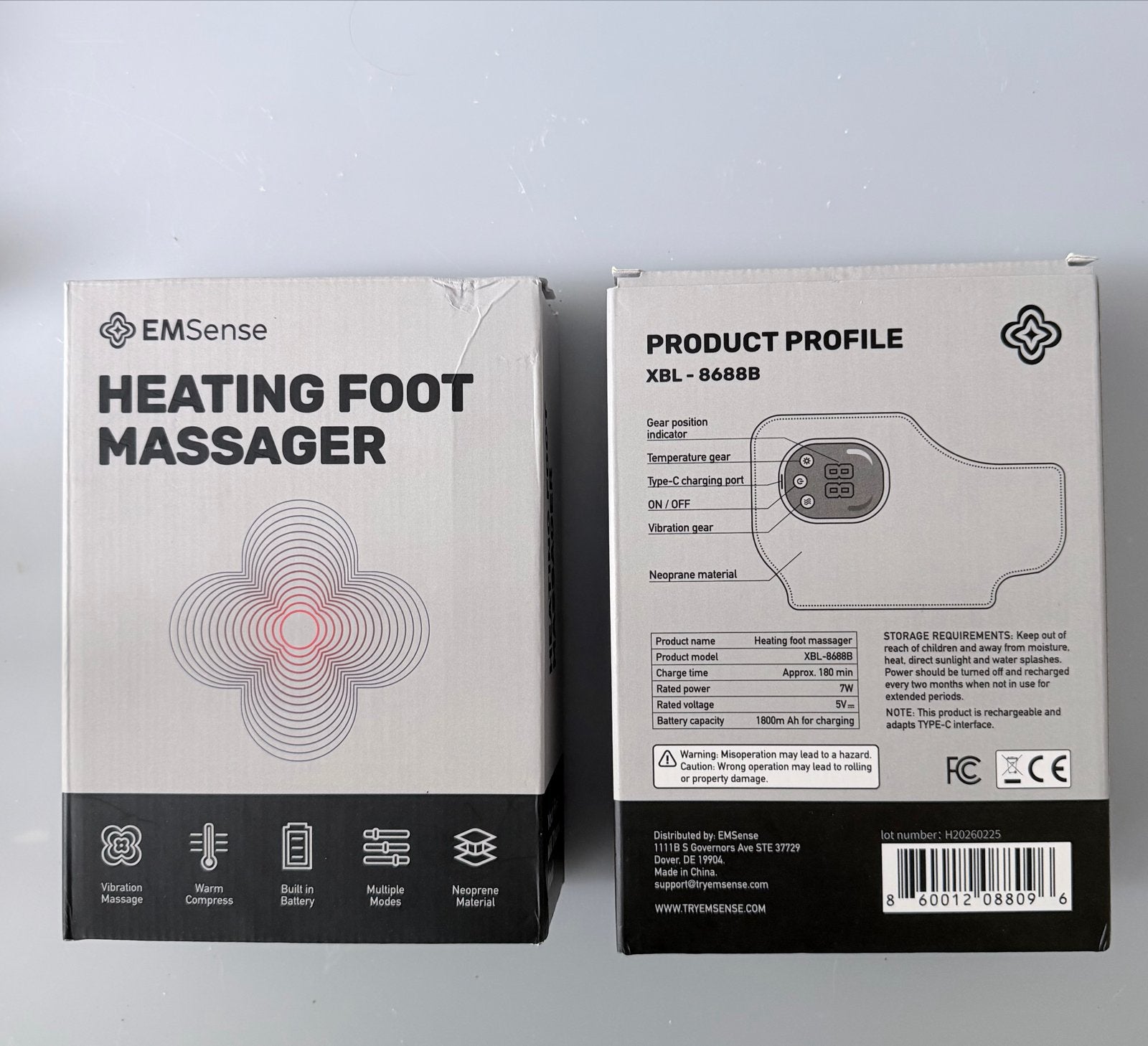 EMS Verwarmde Voetmassage  XBL-8688B, Ophalen of Verzenden, Zo goed als nieuw, Apparaat