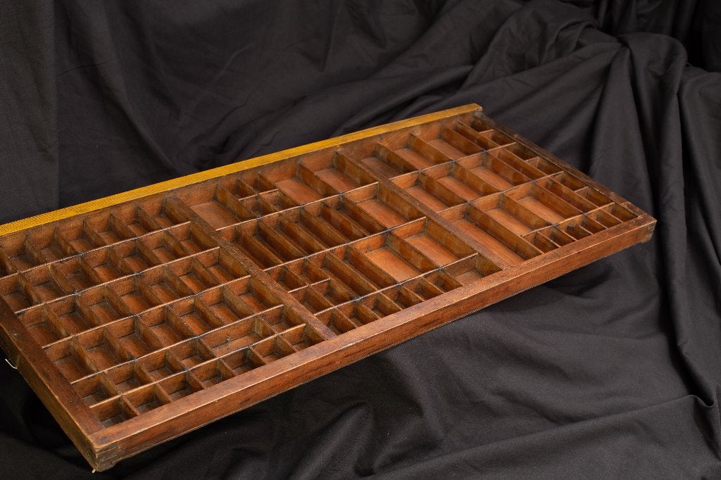 Authentieke Letterbak (zetterslade), Ophalen, 36 cm, Gebruikt, Hout