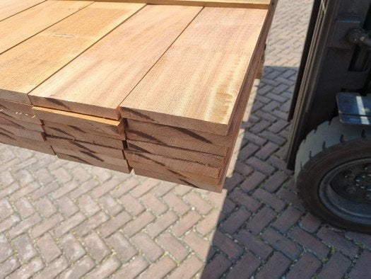 56 hardhouten planken 1.5x12.0 cm 2.90 m lang - nr: HP260, Ophalen, Planken, Nieuw, Hardhout