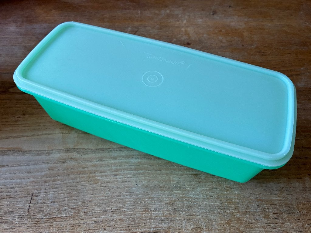 Vintage Tupperware Easy Crisp - groen - Celery Keeper, Gebruikt, Bewaardoos, Ophalen of Verzenden, Met deksel