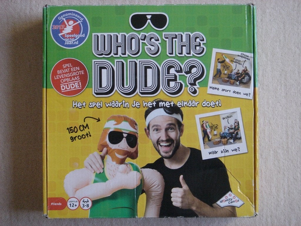 LEUK: Who's the dude? - PARTYspel, Drie of vier spelers, Ophalen of Verzenden, Gebruikt, Identity Games