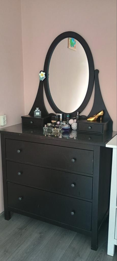 Ikea Linnenkast/Kaptafel met Spiegel en Lades, Ophalen, Gebruikt, 100 tot 150 cm, 50 tot 100 cm