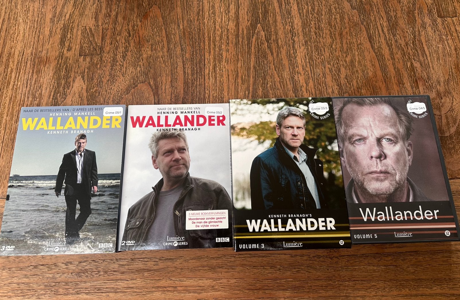 Wallander met Kenneth Branagh 4 dvd-boxen BBC detectiveserie, Ophalen of Verzenden, Zo goed als nieuw