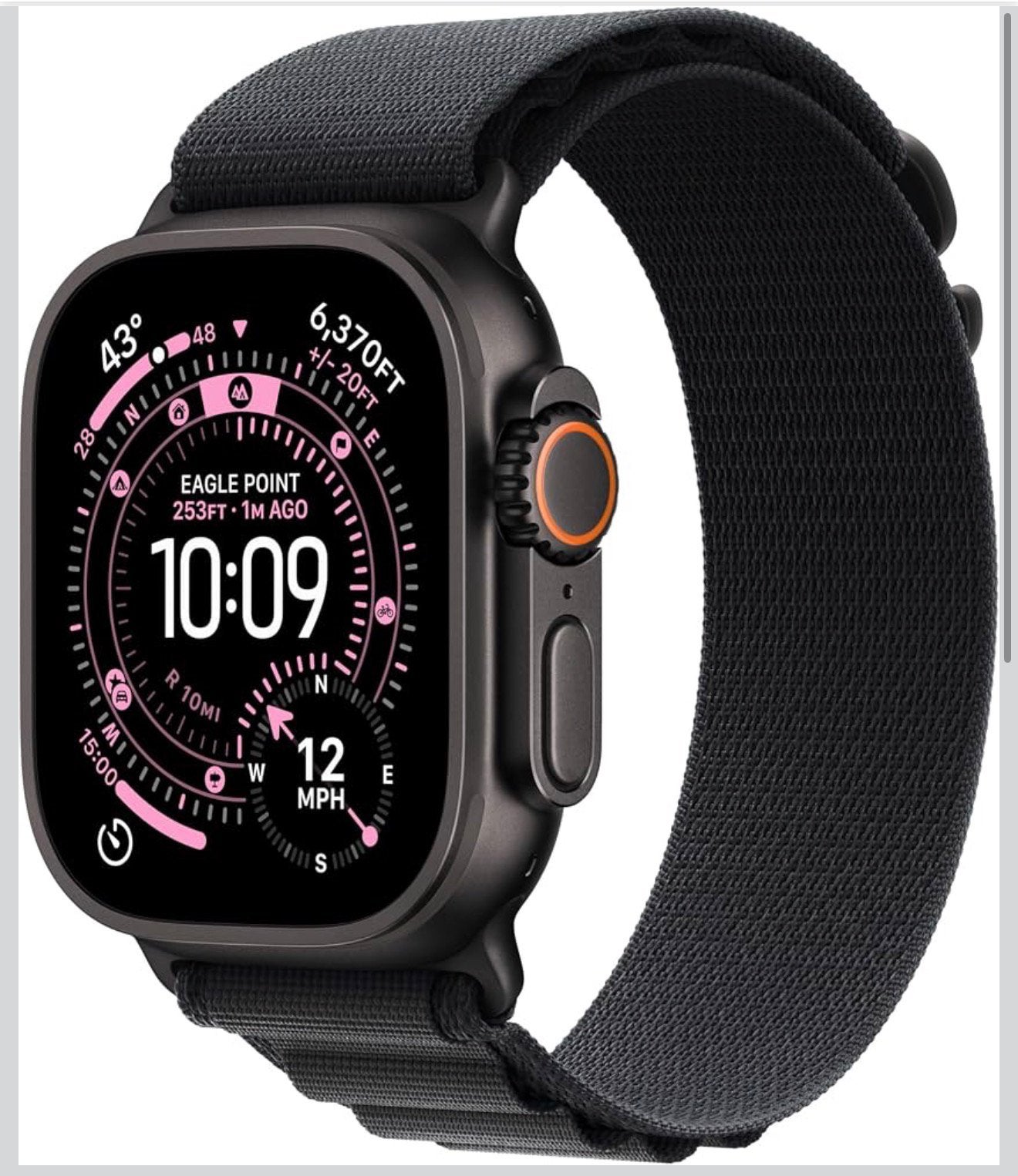 Apple watch ultra 3 black RUILEN GARMIN PEILING, Ophalen, Stappen, Zwart, IOS
