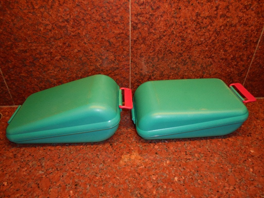 tupperware clippo lunchdoosje 2 stuks, Ophalen of Verzenden, Gebruikt, Groen, Overige typen