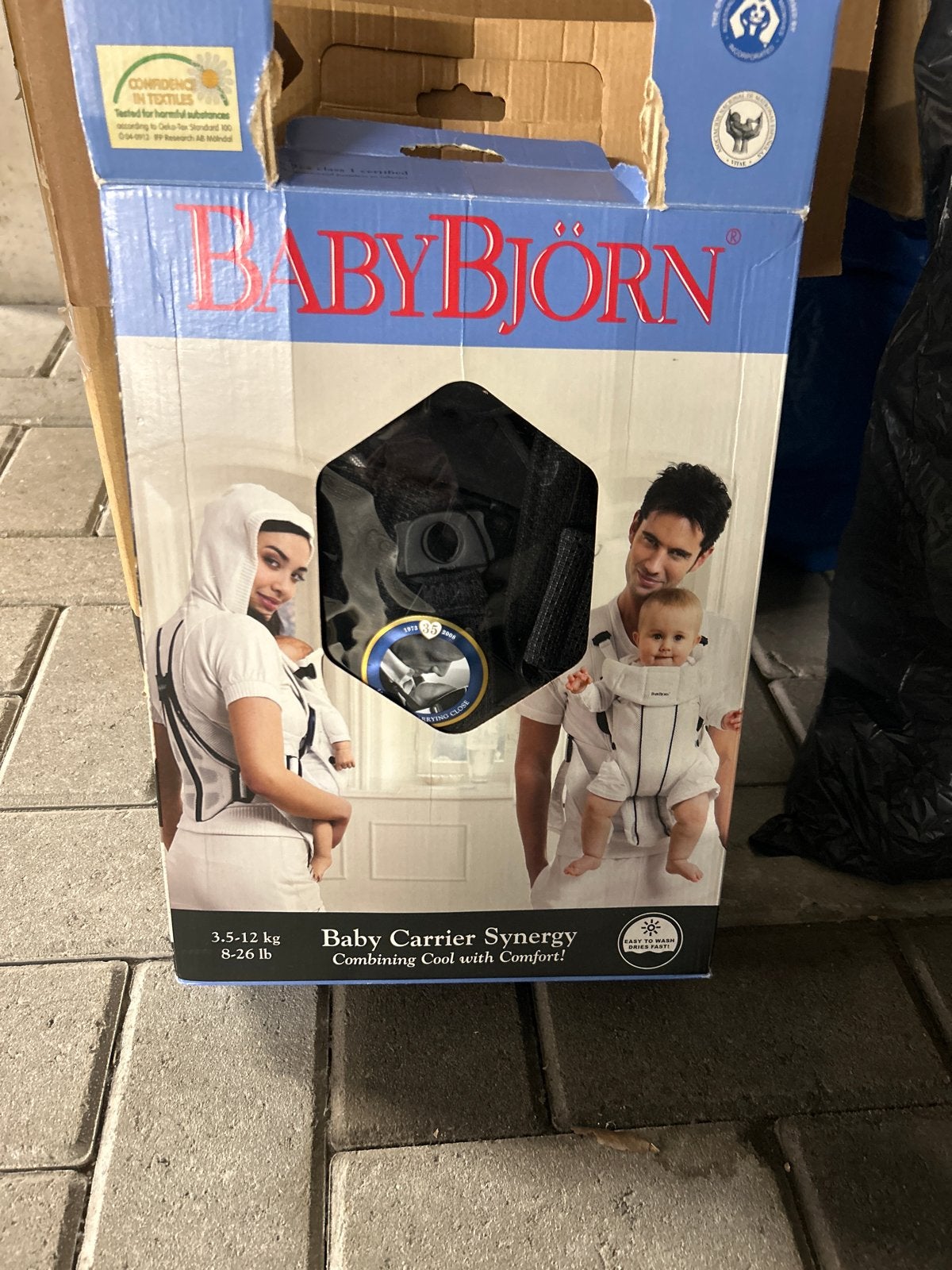 BabyBjörn Baby Carrier Synergy - Zwart, Gebruikt, Buik of Rug, Ophalen of Verzenden, Baby Björn