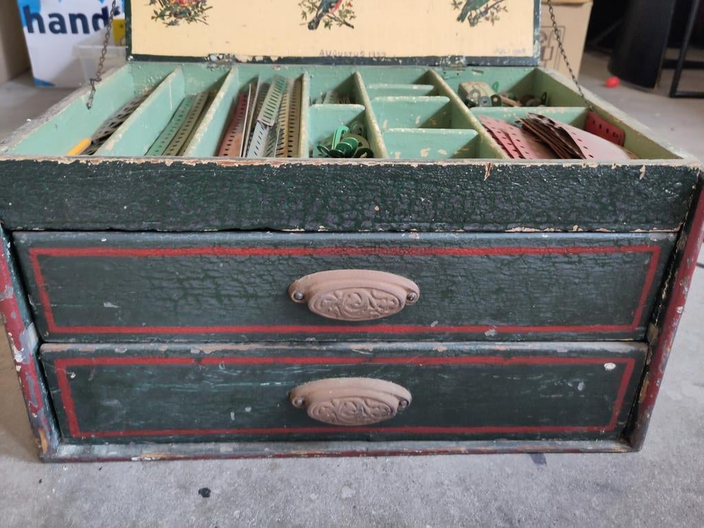 Meccano box uit de jaren 50, Hobby en Vrije tijd, Modelbouw | Overige, Ophalen, Gebruikt, Groter dan 1:32