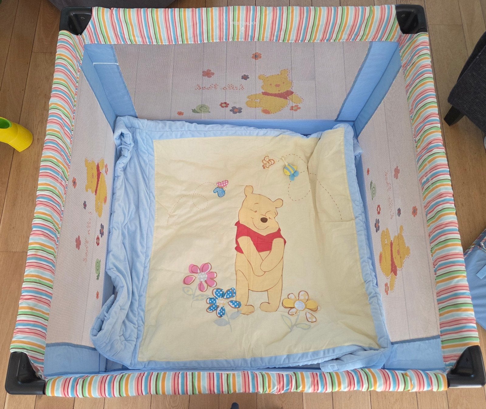 Winnie de Poeh opvouwbare box van Hauck met boxkleed, Ophalen, Gebruikt, Vierkant, Boxkleed