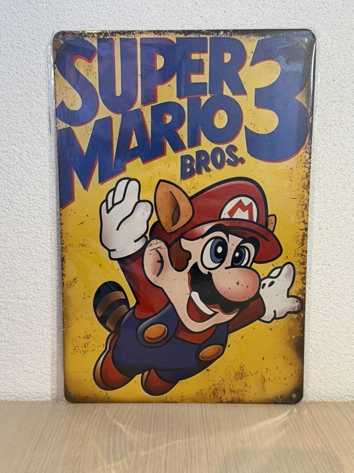 Super Mario Bros 3 Retro gaming metalen wandbord, Verzamelen, Ophalen of Verzenden, Nieuw, Deurposter of groter, Film en Tv