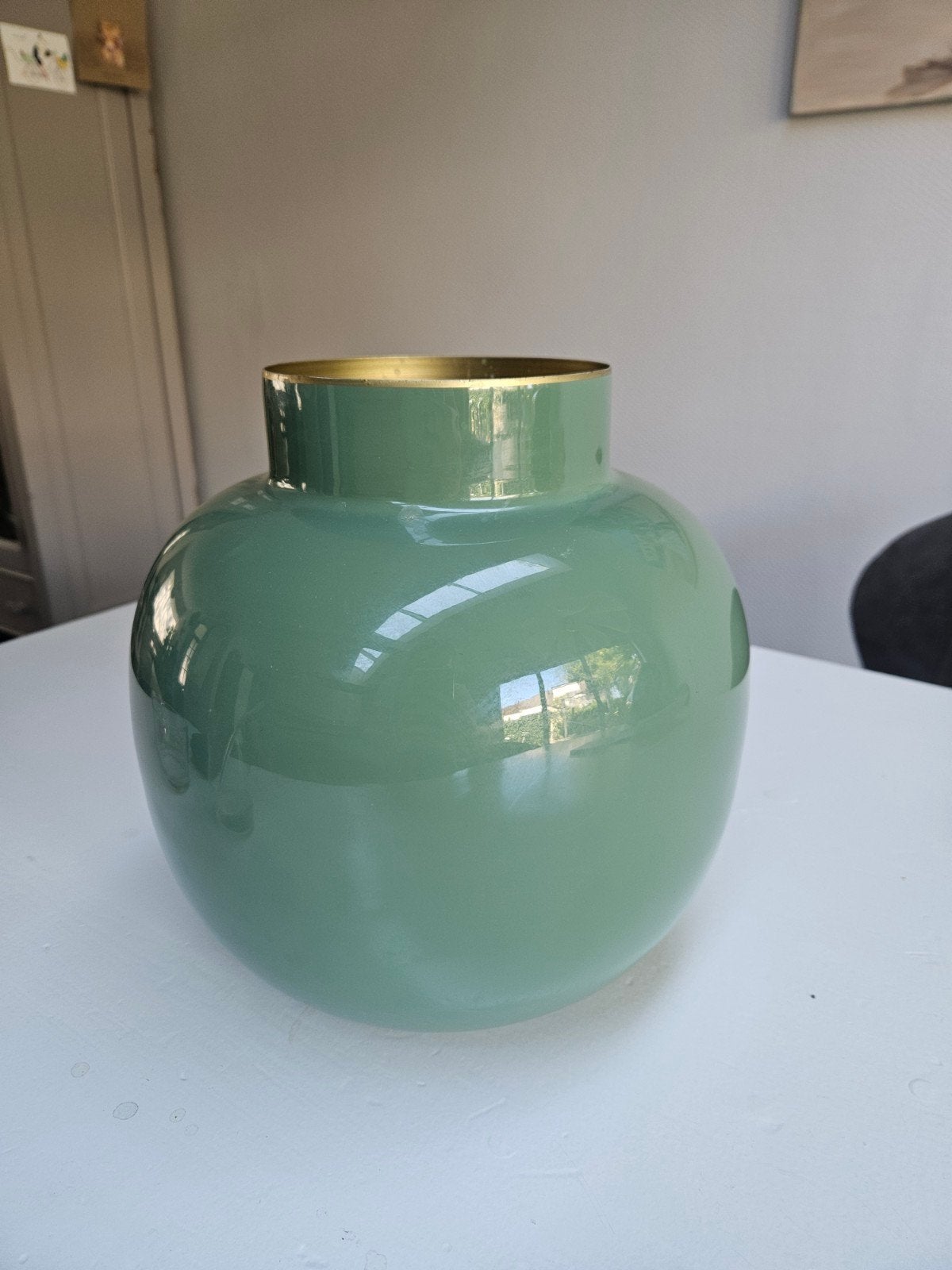 Pip Studio Vaas Metaal Rond Groen, Ophalen of Verzenden