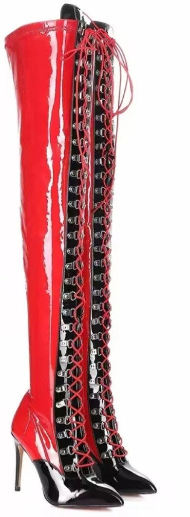 lace up laarzen met ritssluiting, tm 44, Kleding | Dames, Verzenden, Nieuw, Hoge laarzen