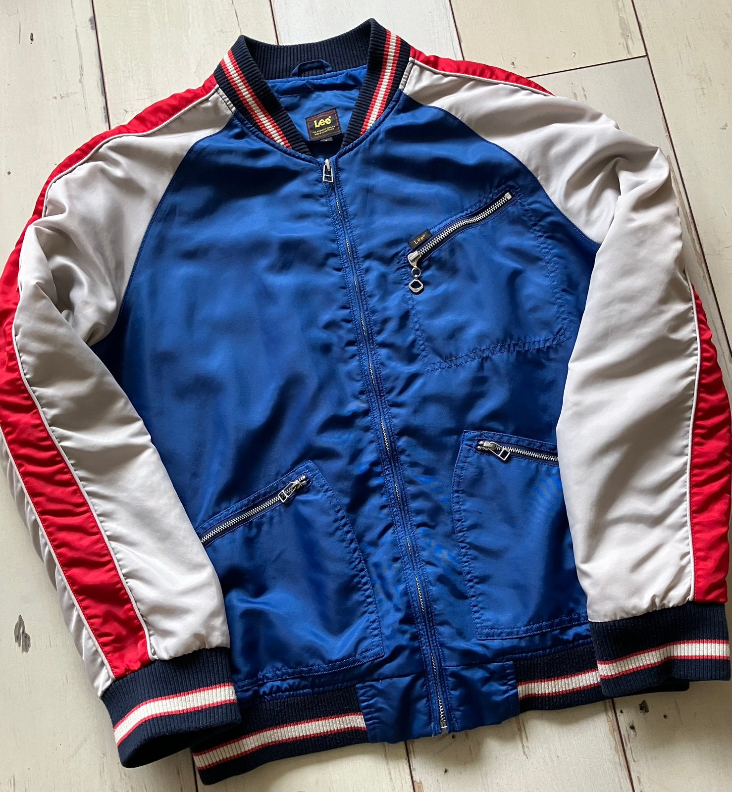 LEE vintage retro bomber jack jas maat L, Verzenden, Zo goed als nieuw, Maat 52/54 (L), Meerkleurig