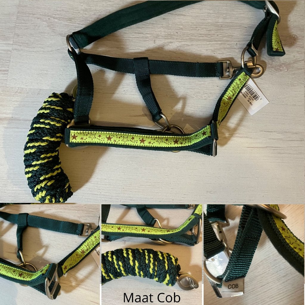 Halster + touw - groen maat cob, Ophalen of Verzenden, Nieuw