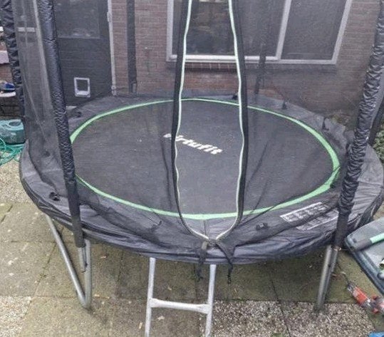 Virtufit buitentrampoline, Ophalen