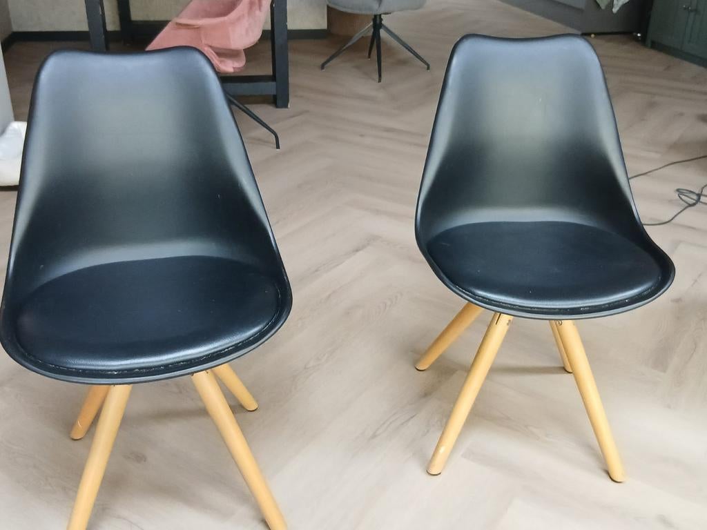 6 diverse eetkamerstoelen - wegens overcompleet, Huis en Inrichting, Stoelen, Ophalen, Stof, Gebruikt, Overige kleuren