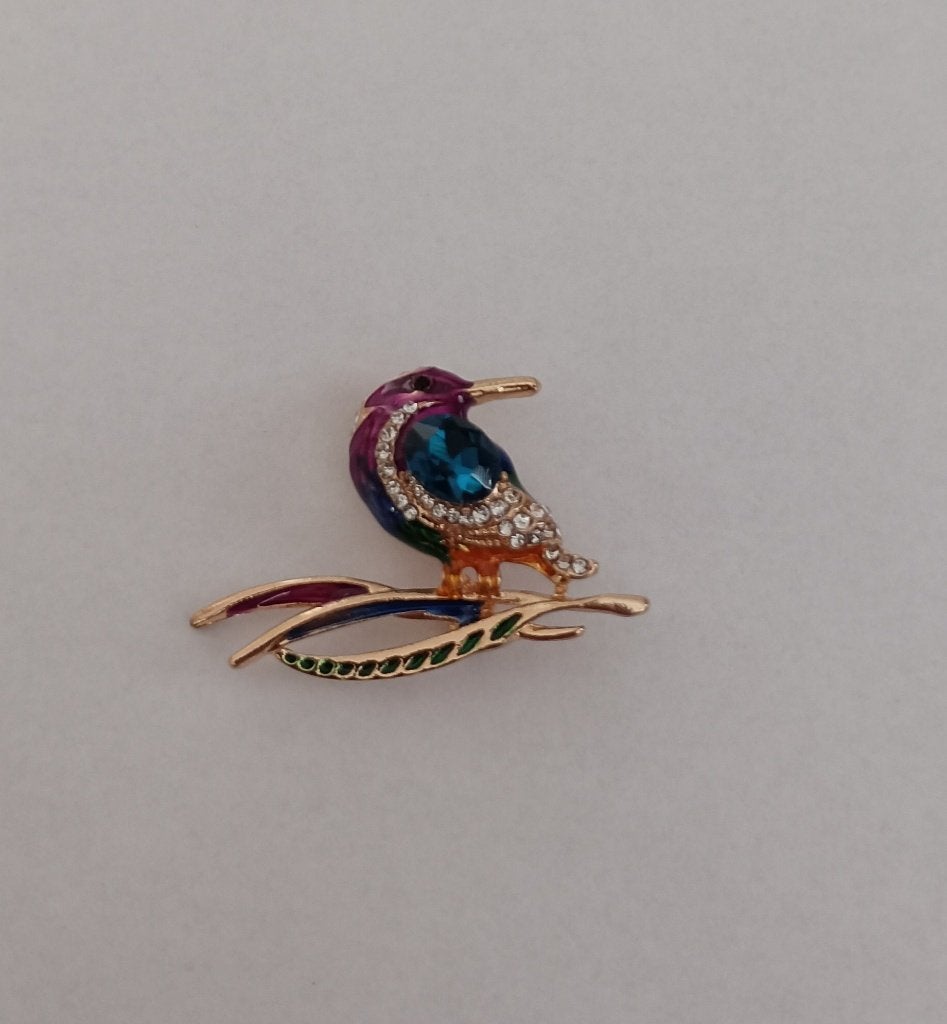 Vogel broche, Sieraden, Tassen en Uiterlijk, Overige materialen, 4 tot 7 cm, Overige kleuren, Nieuw