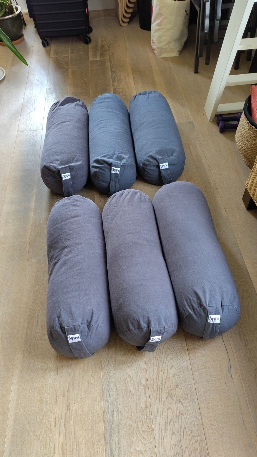 6 yoga bolsters grijs, prijs per stuk, Sport en Fitness, Yoga en Pilates, Ophalen