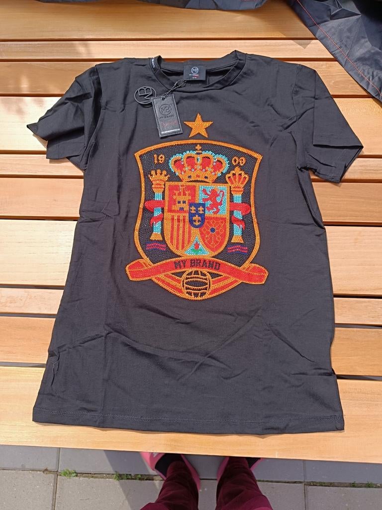 Zwart T-shirt met strass steentjes maat 12/14, Kinderen en Baby's, Jongen of Meisje, My brand, Nieuw, Ophalen of Verzenden