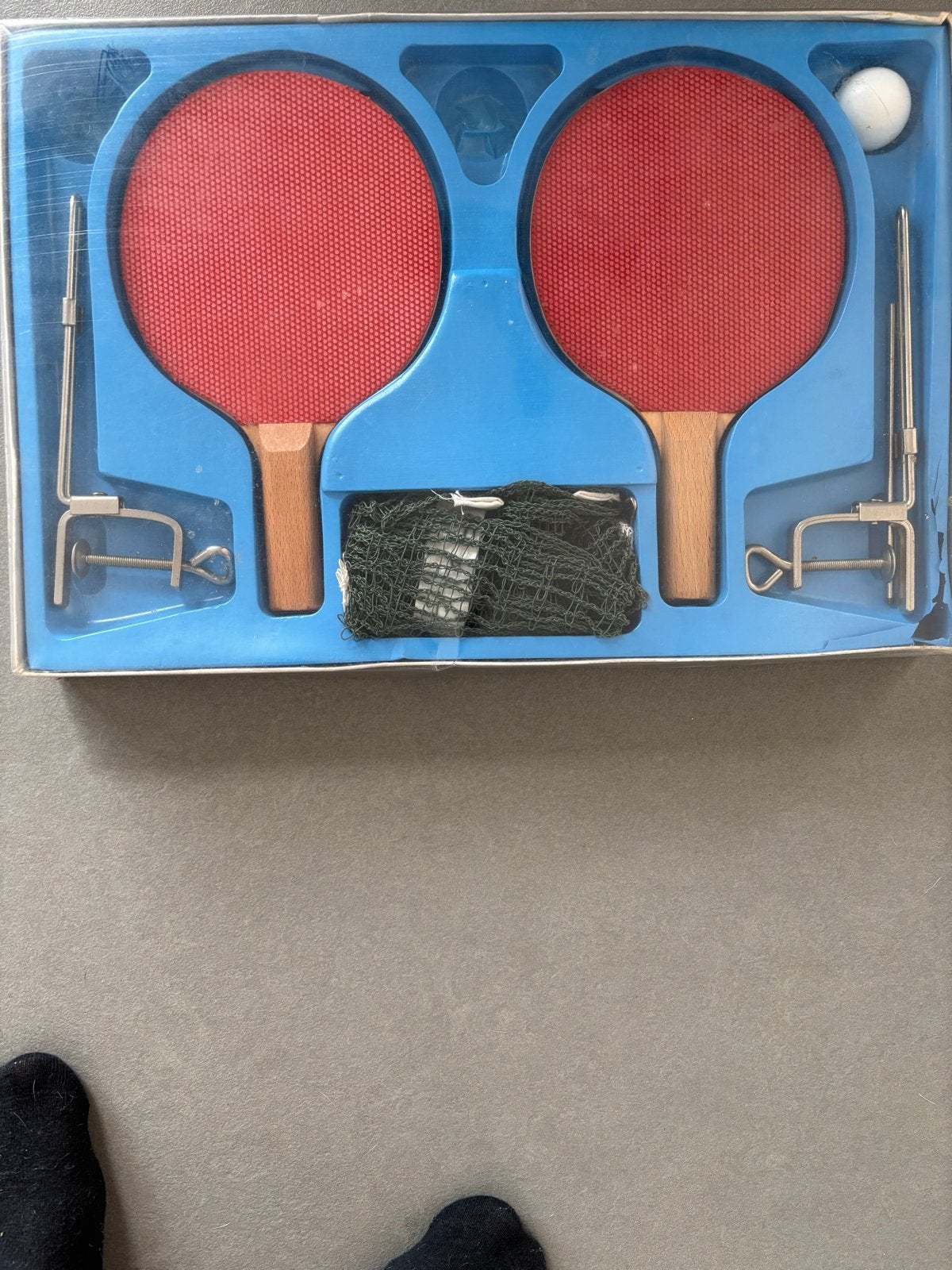 Tafeltennis set: 2 batjes, net en bal, Ophalen, Gebruikt, Net, Batje(s) of Balletje(s)