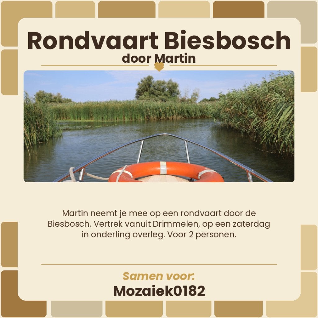 Rondvaart door de Biesbosch, Twee personen, Overige soorten, Overige typen