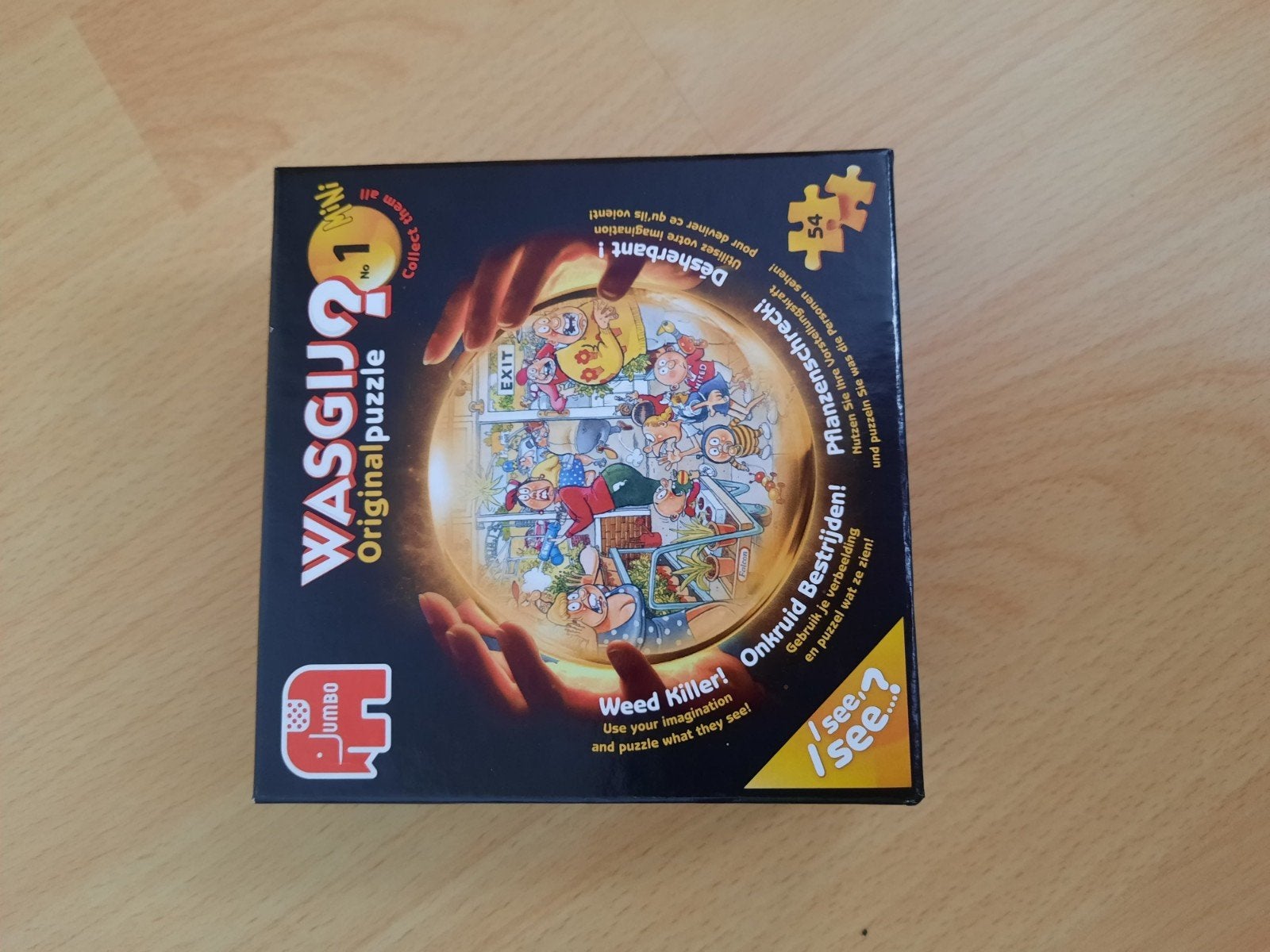 Wasgij Original 1: Onkruid Bestrijden! 54 stukjes, Hobby en Vrije tijd, Denksport en Puzzels, Ophalen of Verzenden, Minder dan 500 stukjes