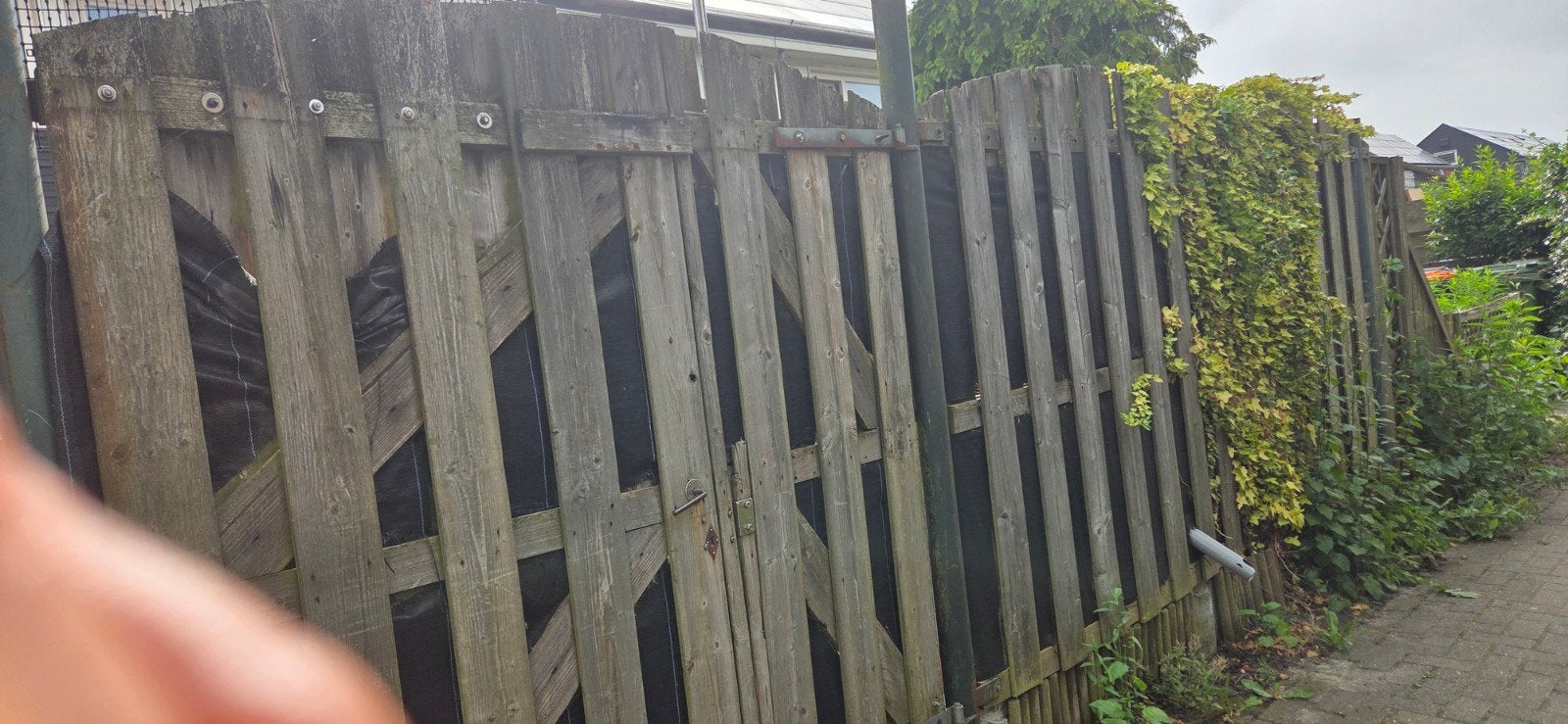 Schutting ong 11 meter., Ophalen of Verzenden, Hout, Tuinhek