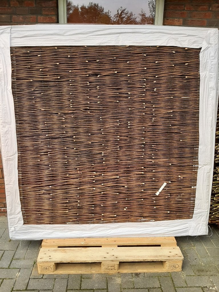 Wilgentenen schutting in stalen frame, Ophalen, 1 tot 2 meter, Minder dan 3 meter, Nieuw