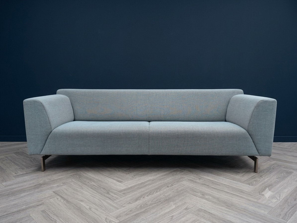 Rolf Benz 318 Linea | 3 zitsbank | Blauw, Gebruikt, Info@andriesign.nl, Driepersoons, 75 tot 100 cm
