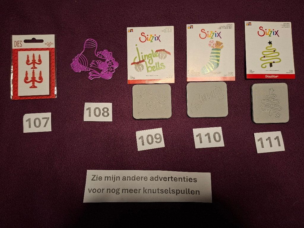 Kerst snijmallen (nr 107 t/m 111), Ophalen of Verzenden, Zo goed als nieuw, Kerst, Pons of Mal