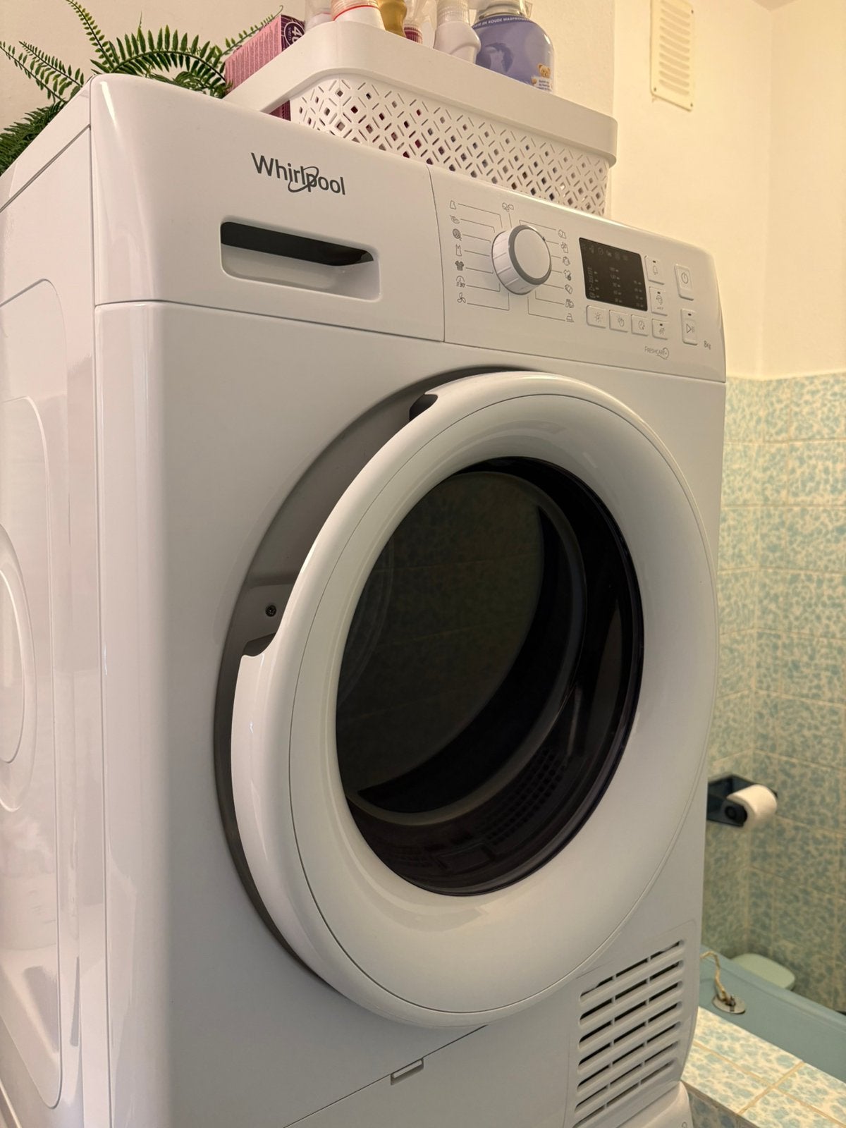 Whirlpool washing machine and condenser dryer, Ophalen, Zo goed als nieuw, Condens, 85 tot 90 cm