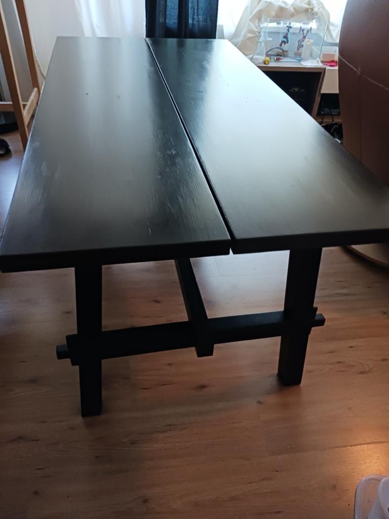 IKEA SKOGSTA Eettafel 160x81x74 cm, Ophalen, 50 tot 100 cm, Zo goed als nieuw, Vijf personen of meer