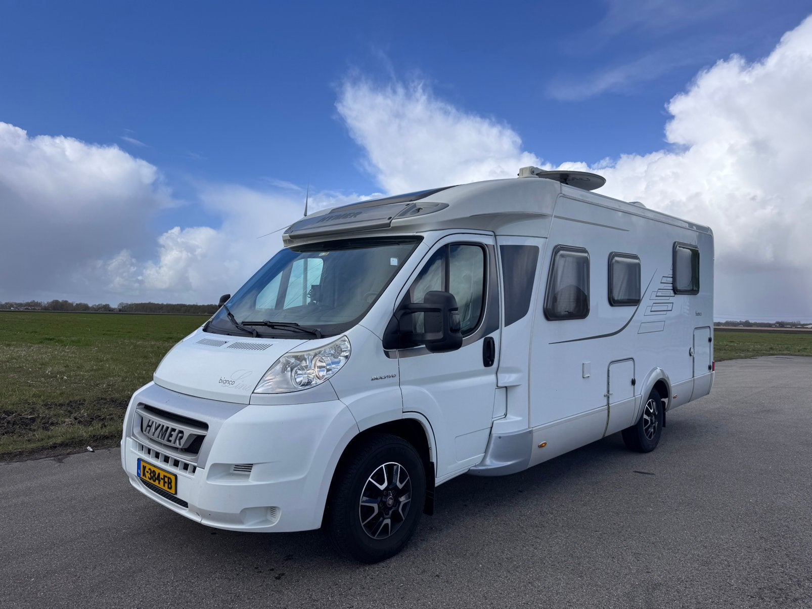 Hymer T698 CL Fiat 2.3 150pk Queensbed TV Level Systeem VOL!, Caravans en Kamperen, Luifel, Ringverwarming, Fiat, Hymer